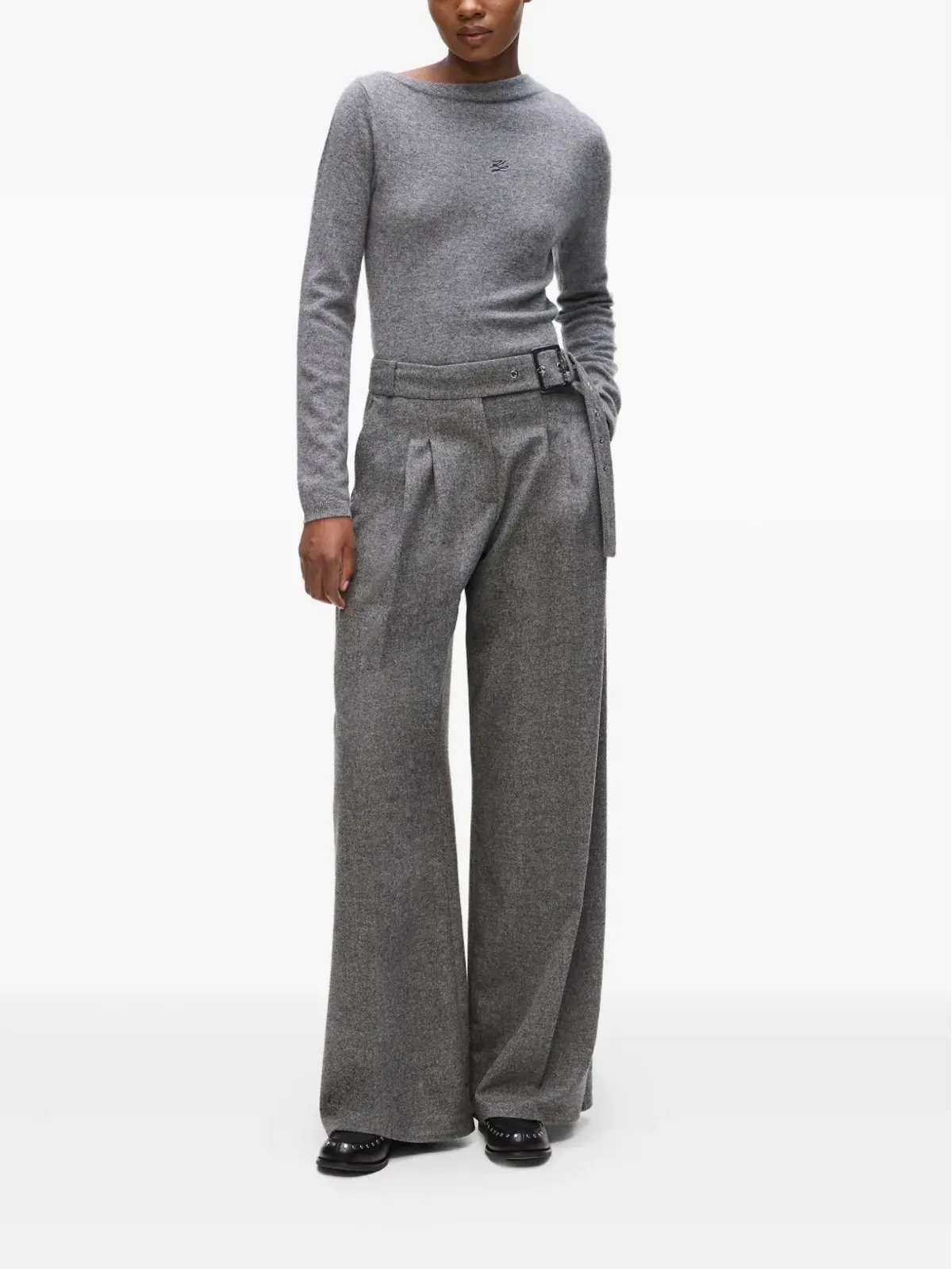 Karl Lagerfeld プリーツベルトパンツ - 画像2