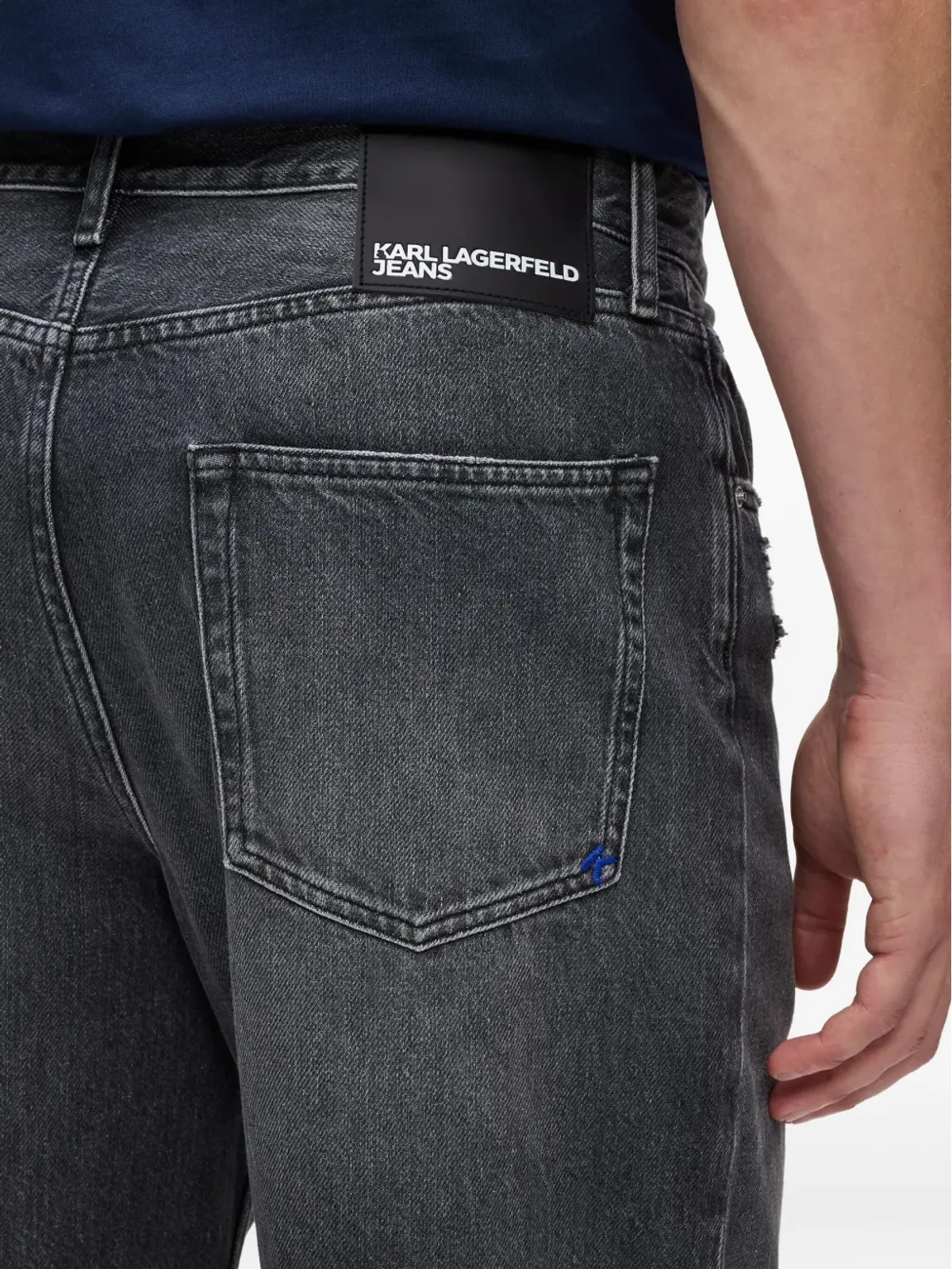 Karl Lagerfeld Jeans ロゴパッチジーンズ - 画像4