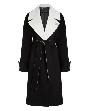 Karl Lagerfeld クラシック・コントラストカラー・ベルト付きコート - サムネイル1