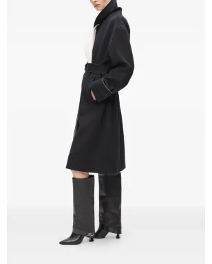 Karl Lagerfeld クラシック・コントラストカラー・ベルト付きコート - サムネイル3