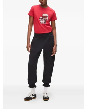 Karl Lagerfeld Ikonパッチ付きウエスト絞りトラックパンツ - サムネイル2