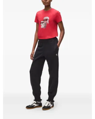Karl Lagerfeld Ikonパッチ付きウエスト絞りトラックパンツ - サムネイル3