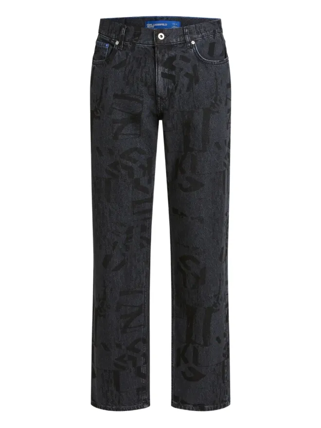 Karl Lagerfeld Jeans Karl Lagerfeld Jeans オールオーバープリントデニムジーンズの商品画像