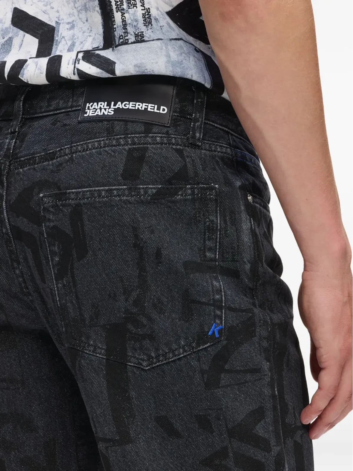 Karl Lagerfeld Jeans オールオーバープリントデニムジーンズ - 画像4