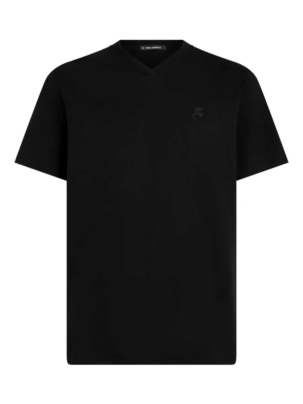 Karl Lagerfeld Kameo Vネック Tシャツ - ブラック - 画像1