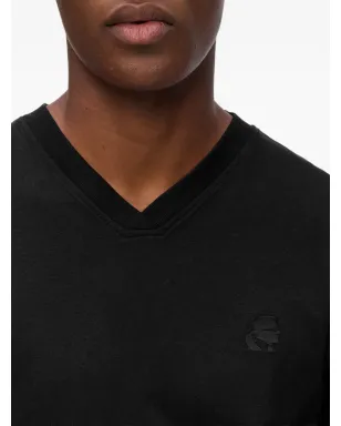 Karl Lagerfeld Kameo Vネック Tシャツ - ブラック - サムネイル5