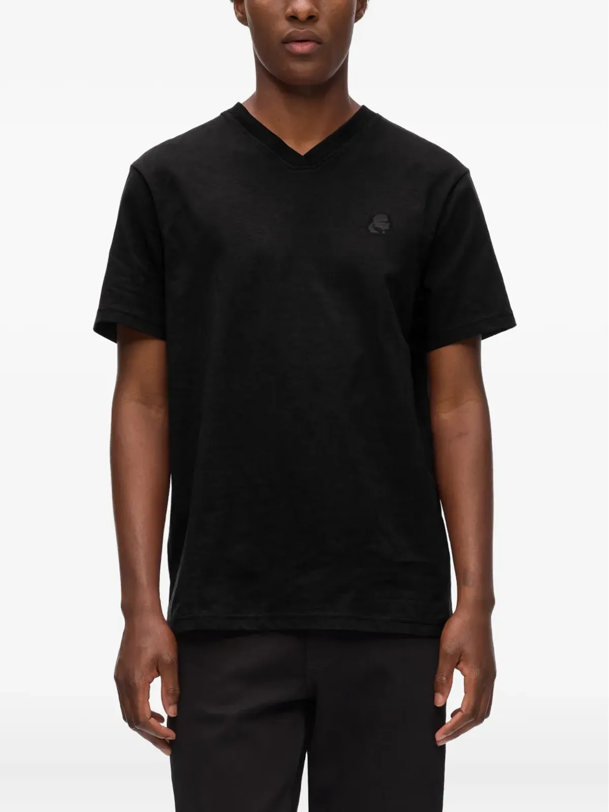 Karl Lagerfeld Kameo Vネック Tシャツ - ブラック - 画像3