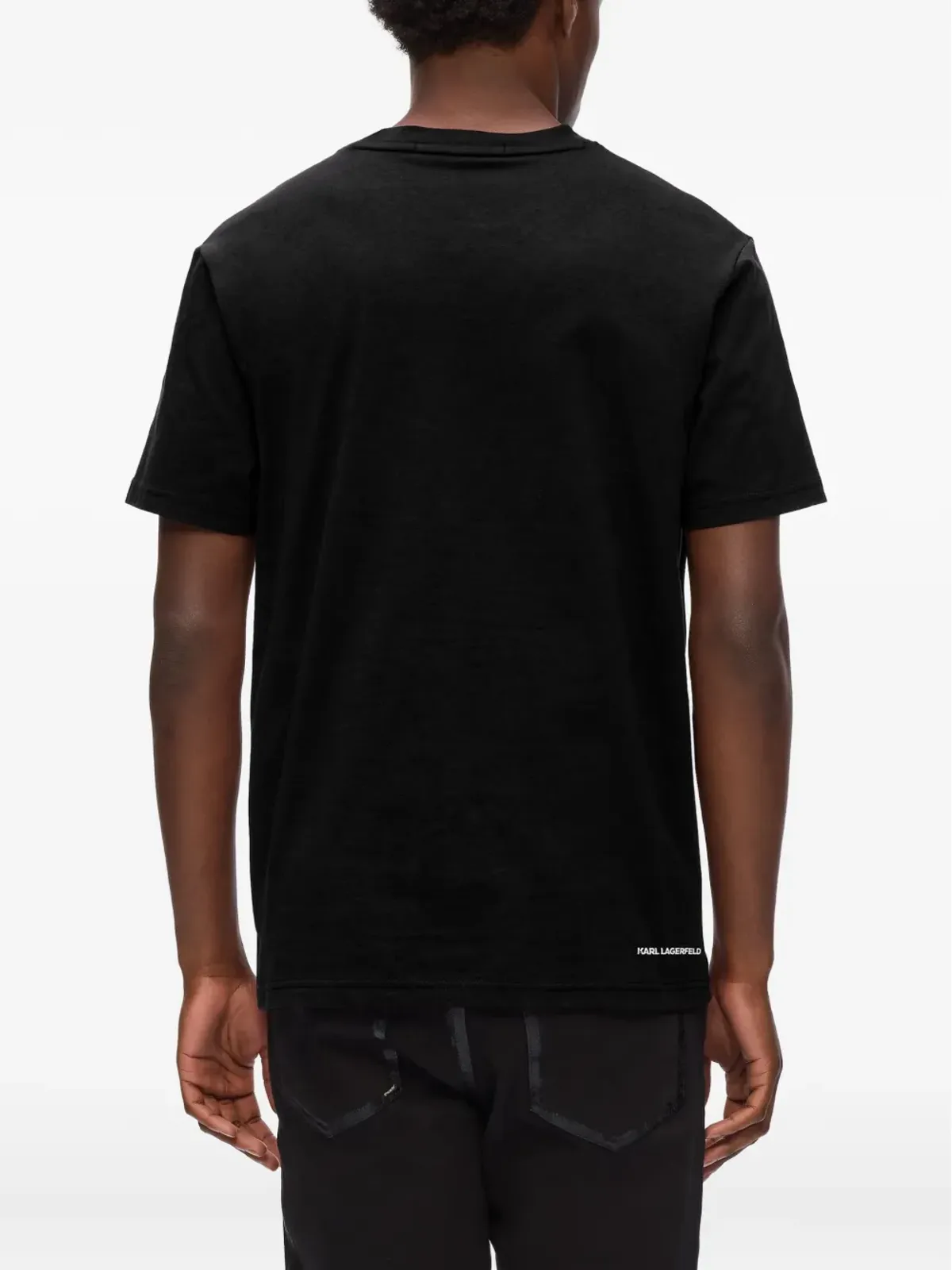 Karl Lagerfeld Kameo Vネック Tシャツ - ブラック - 画像4
