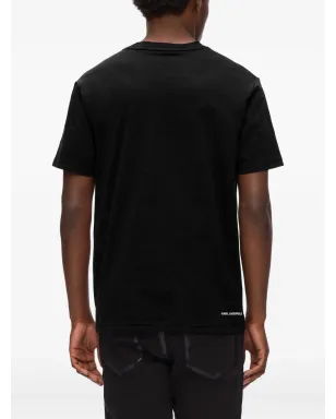 Karl Lagerfeld Kameo Vネック Tシャツ - ブラック - サムネイル4