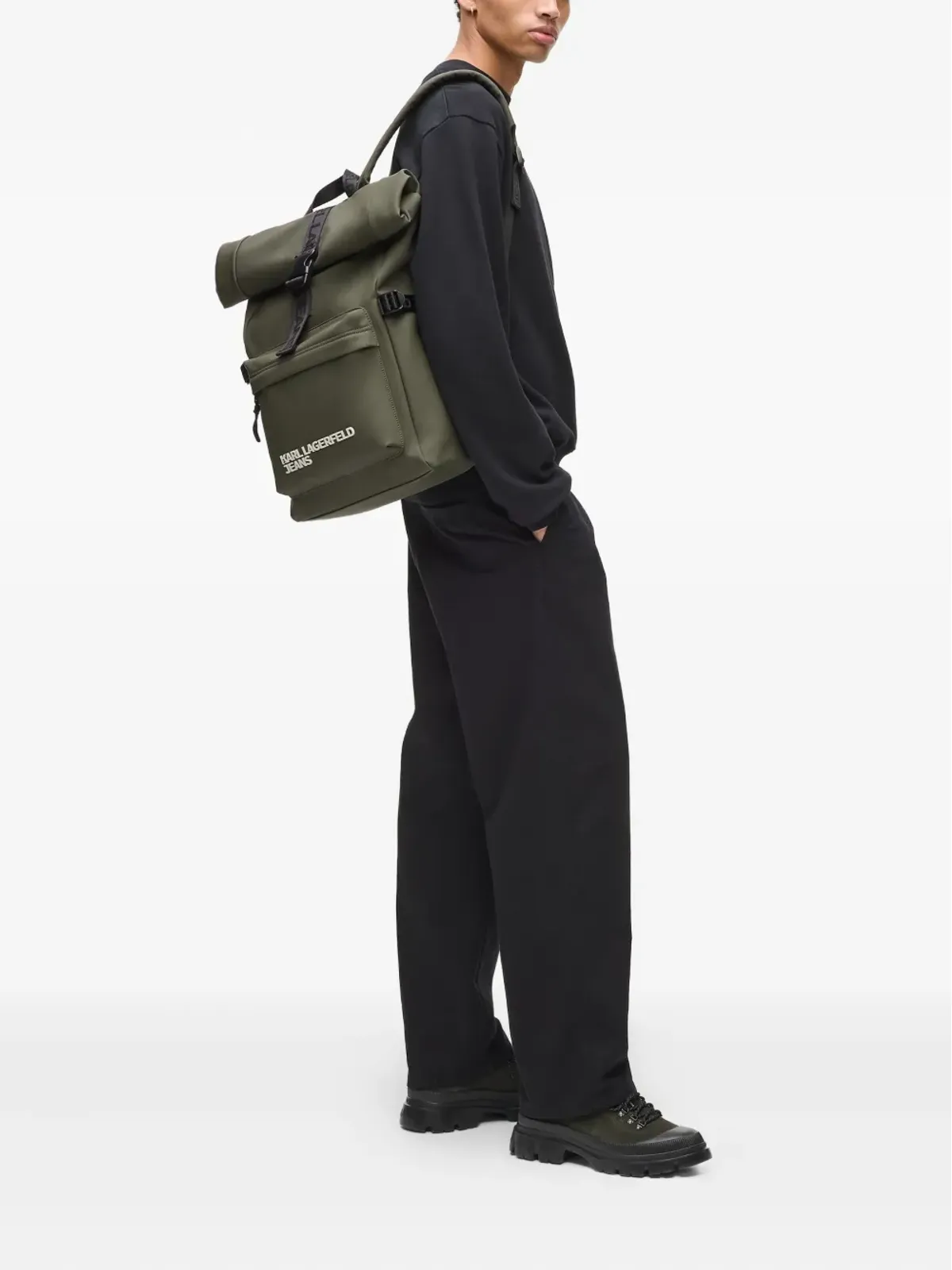Karl Lagerfeld Jeans ロールトップバックパック - 画像2