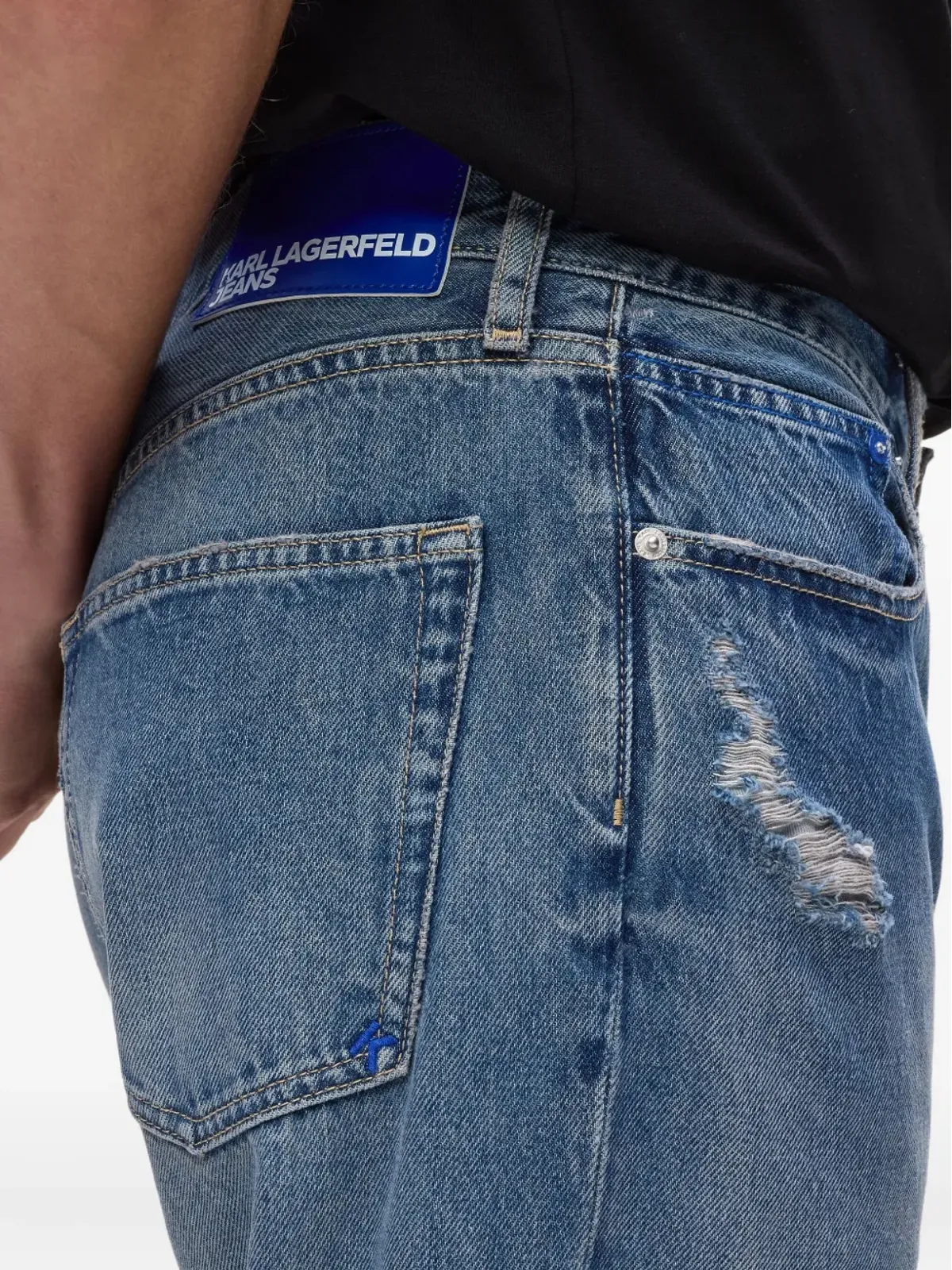 Karl Lagerfeld Jeans ジーンズ デニム テーパード ダメージ加工 - 画像5
