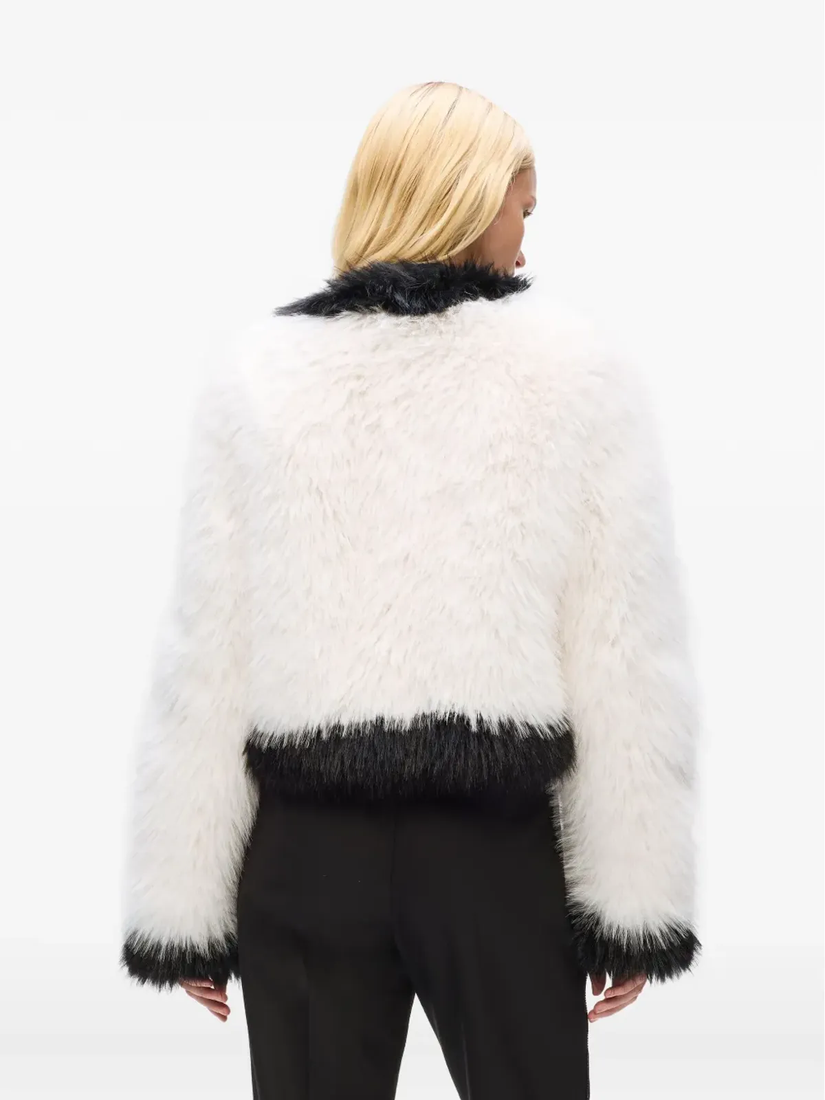 Karl Lagerfeld ツートーン フェイクファー ジャケット - 画像4