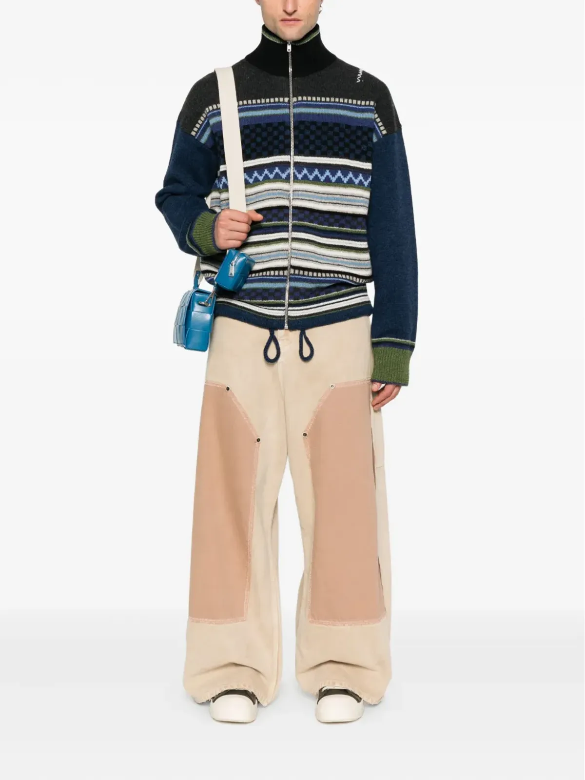 Marni ストライプジップアップカーディガン - 画像2