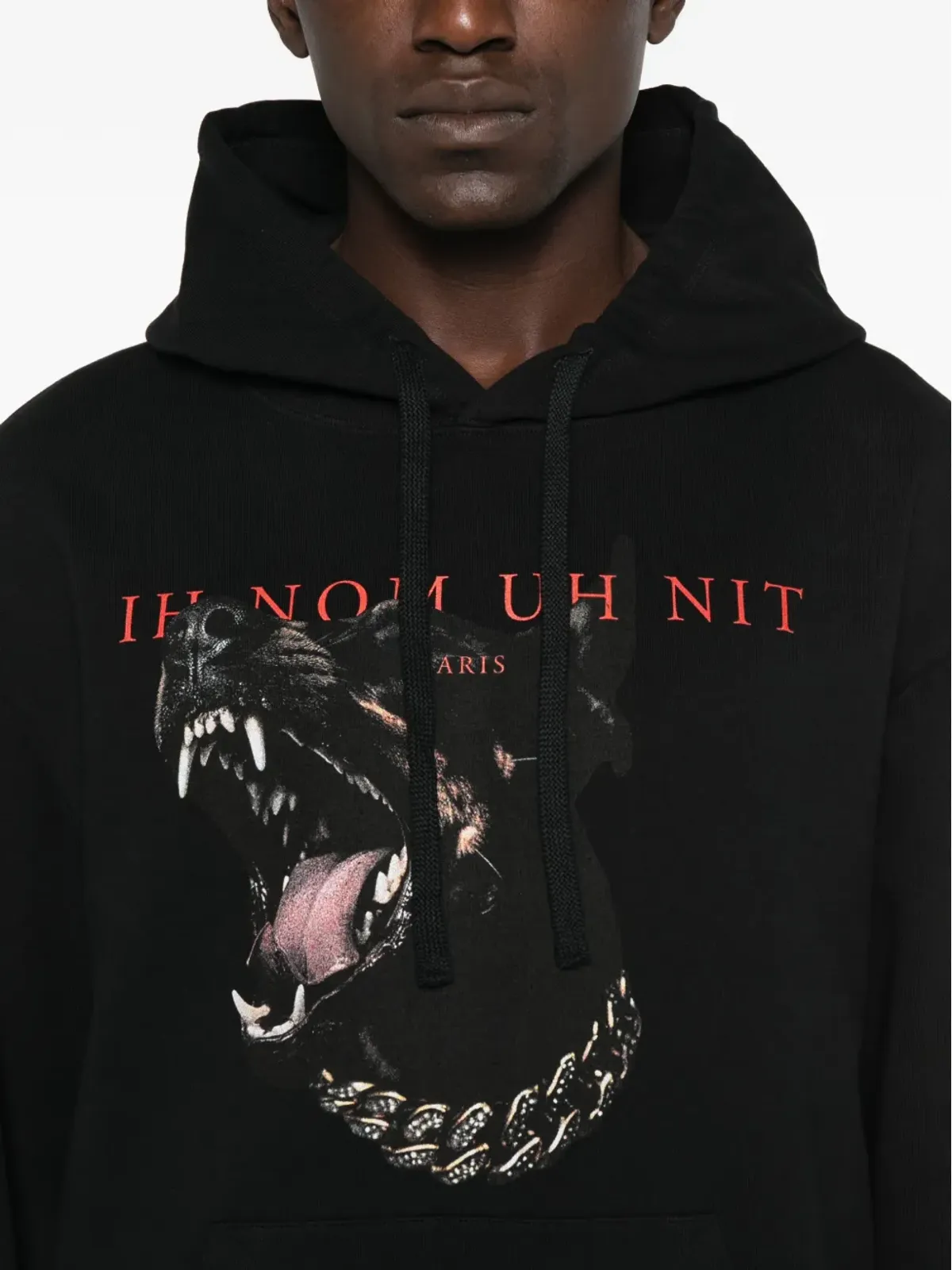 Ih Nom Uh Nit 犬柄プリント コットン フーディー - 画像5