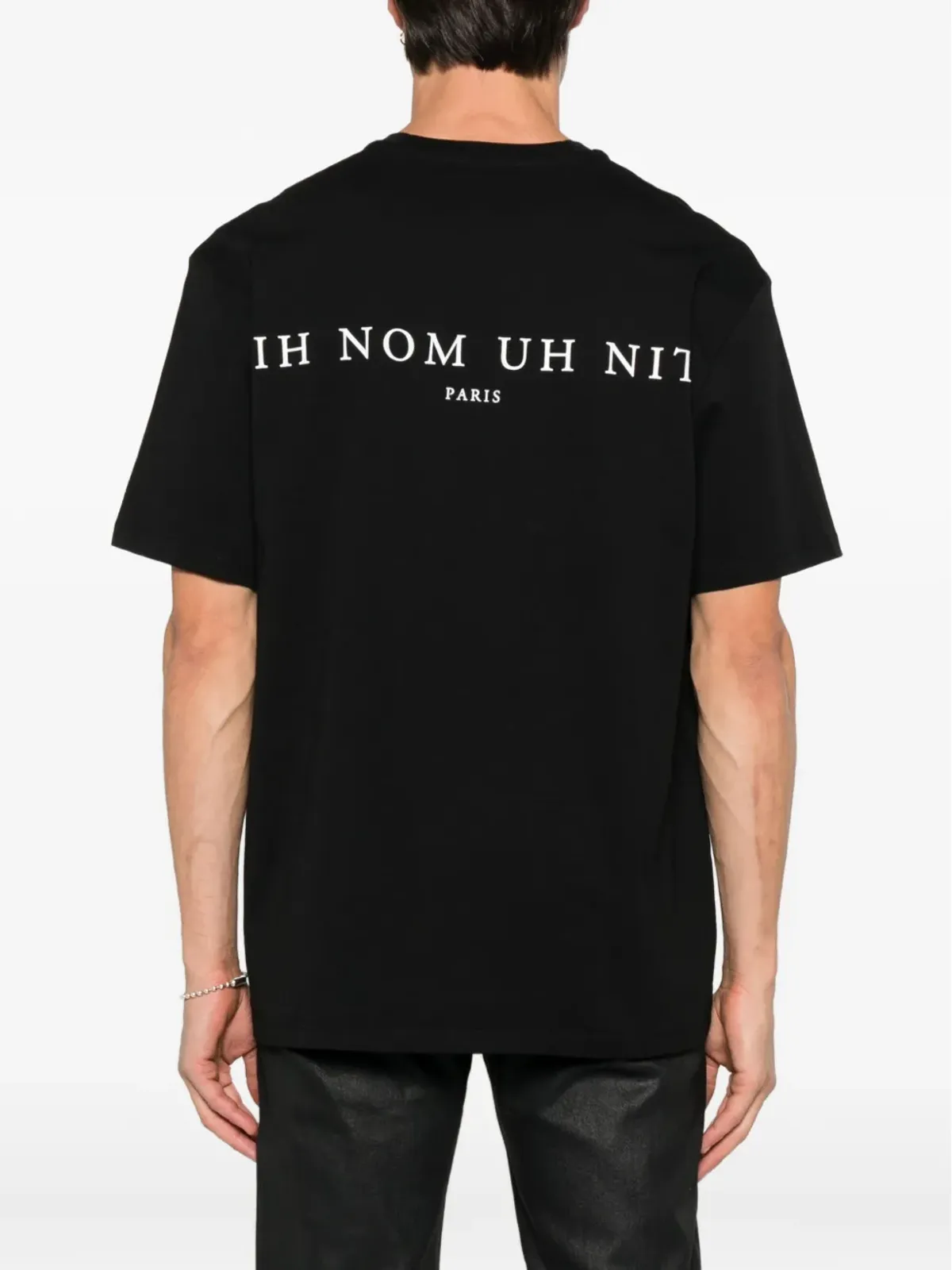 Ih Nom Uh Nit mask-print T-shirt - Black - 画像3