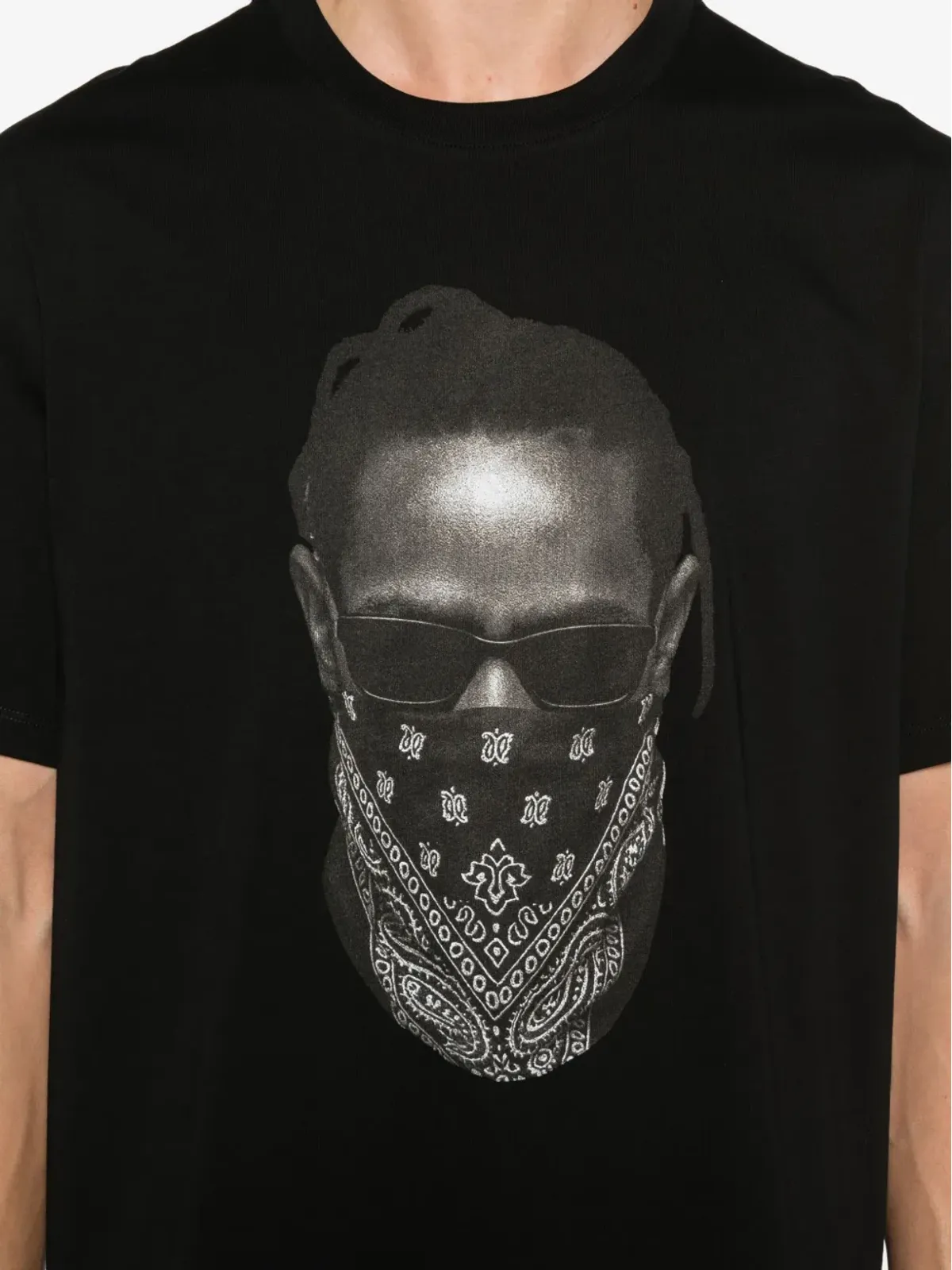 Ih Nom Uh Nit mask-print T-shirt - Black - 画像4
