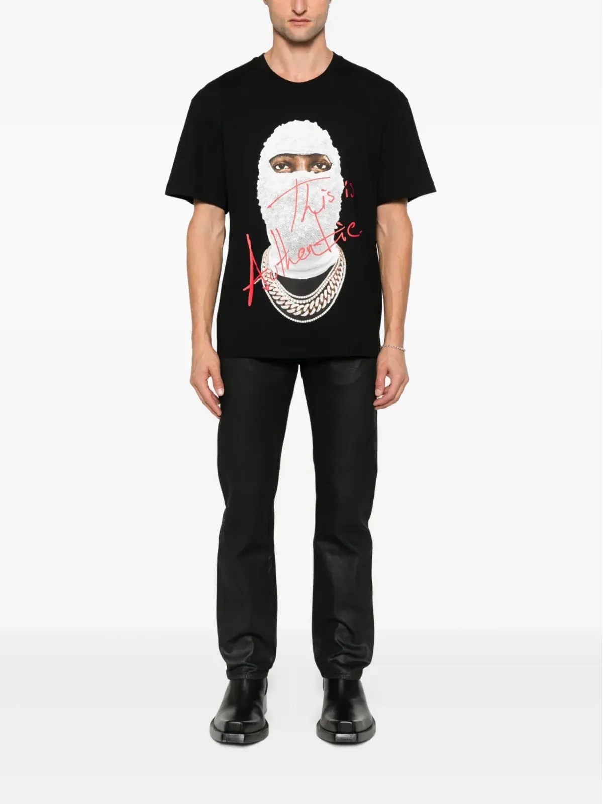 Ih Nom Uh Nit フロントプリント コットン Tシャツ - ブラック - 画像2