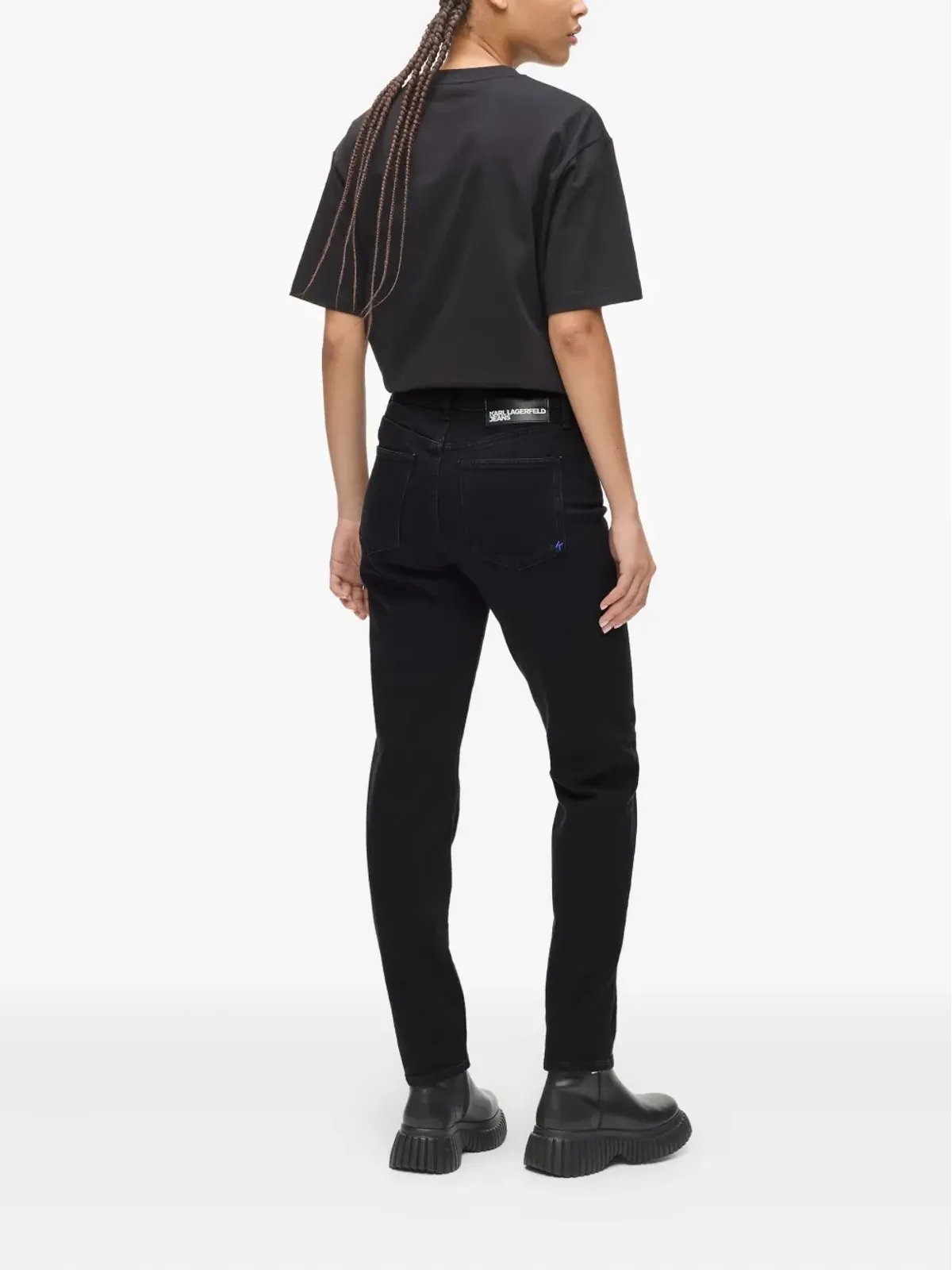Karl Lagerfeld Jeans コットン・マムジーンズ - Black - 画像3