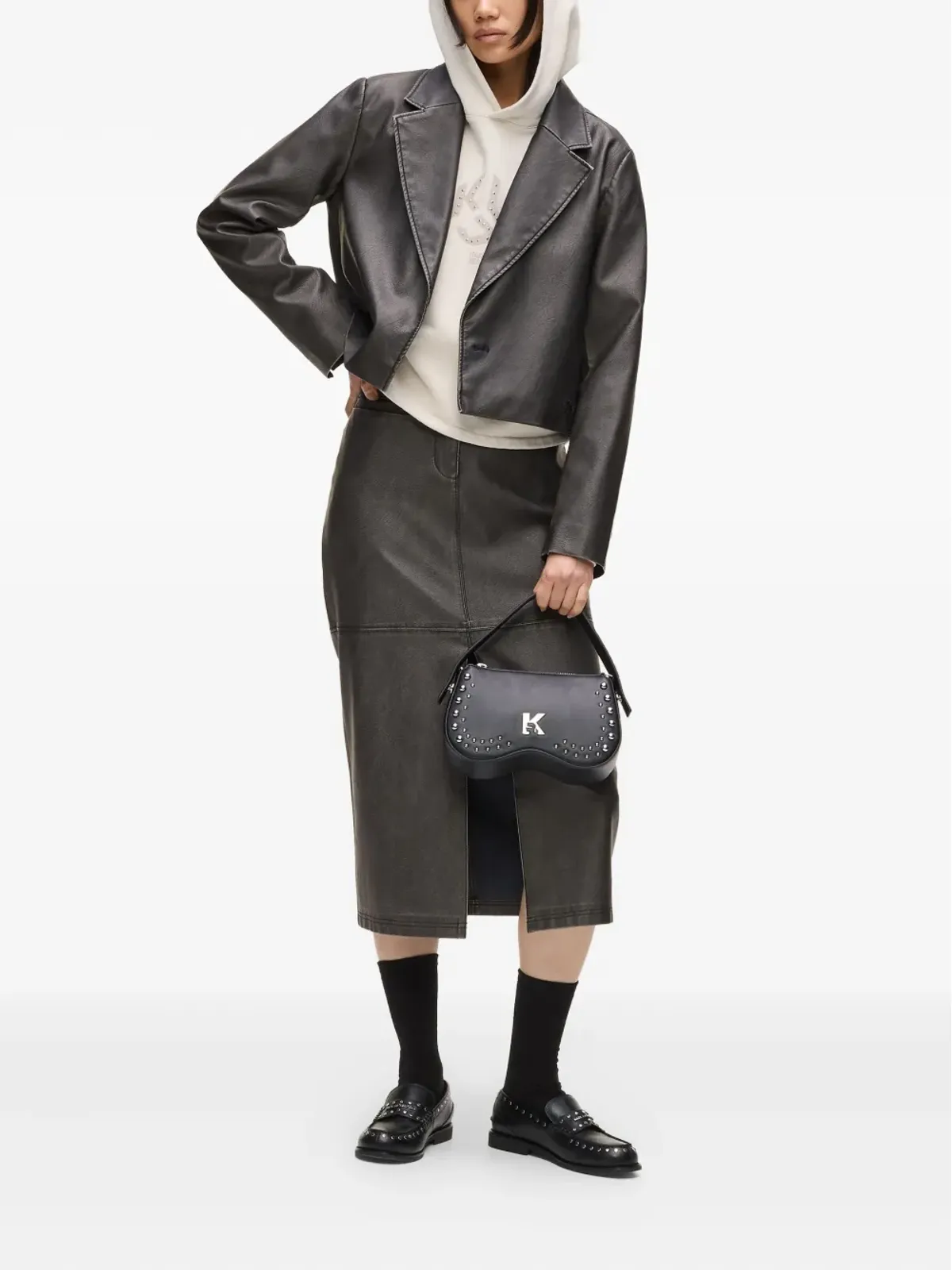 Karl Lagerfeld Jeans ロゴスタッズフーディ - 画像2