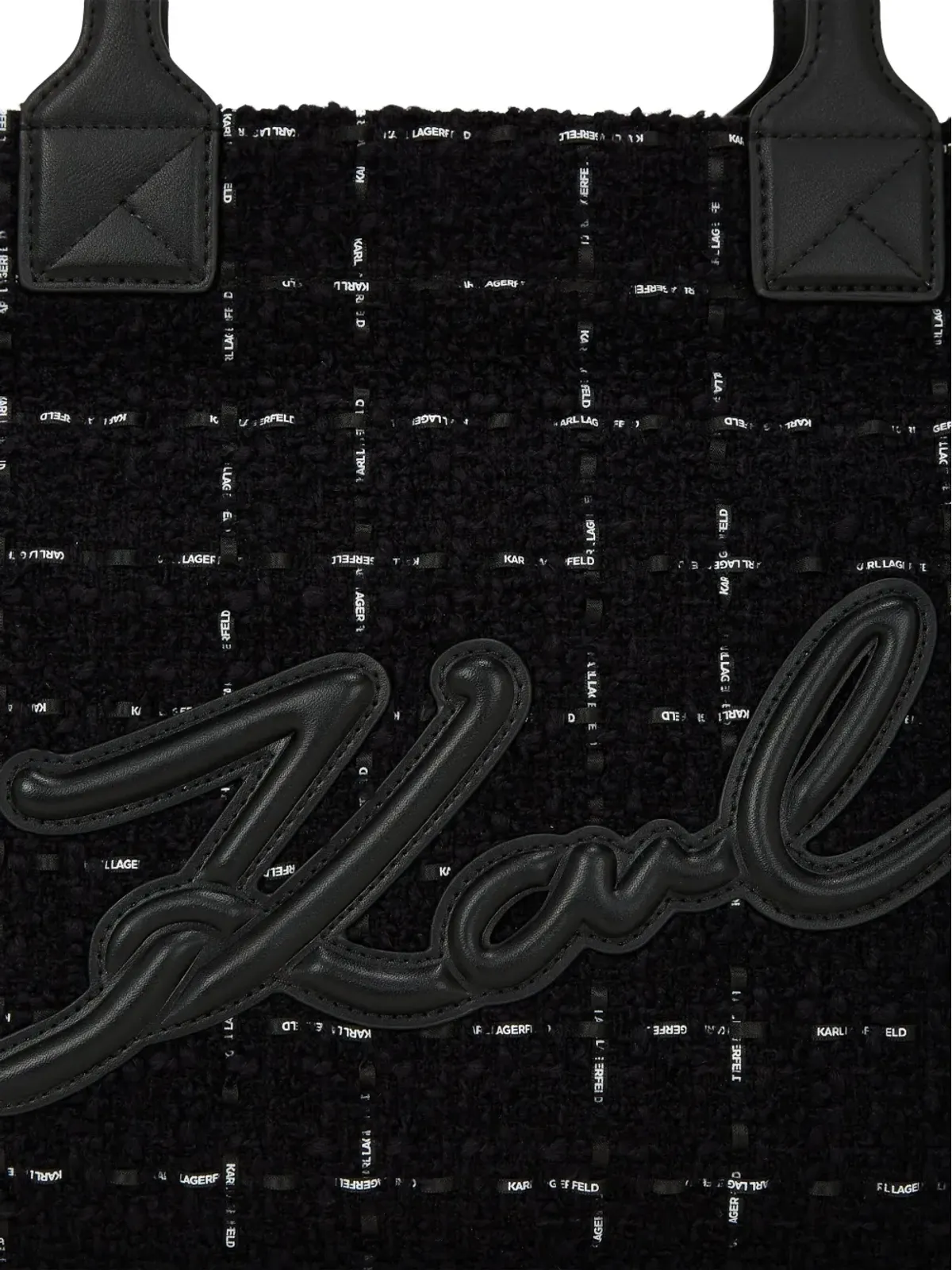 Karl Lagerfeld ブークレ織りトートバッグ - 画像5