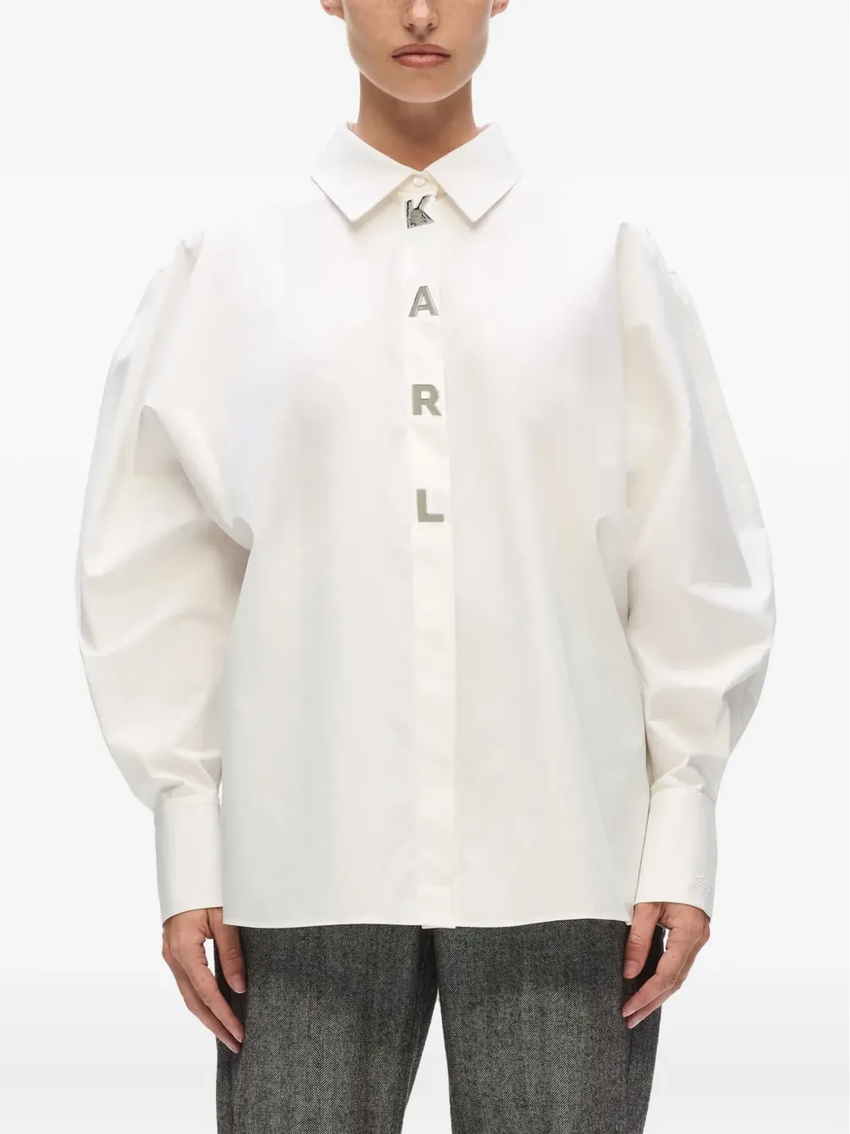 Karl Lagerfeld ロゴ文字入りシャツ - 画像3