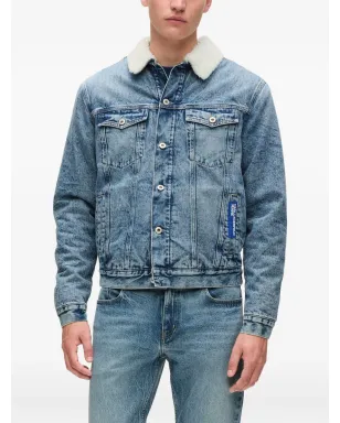 Karl Lagerfeld Jeans シアリングカラー デニムジャケット - サムネイル3