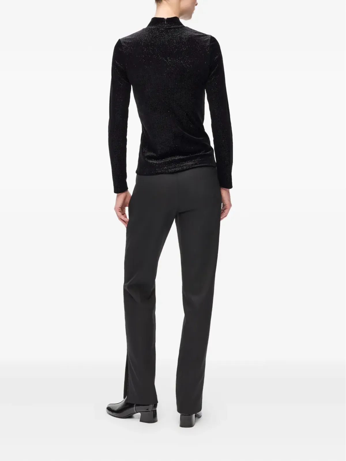 Karl Lagerfeld スパークルベルベット ハイネックトップ - 画像3