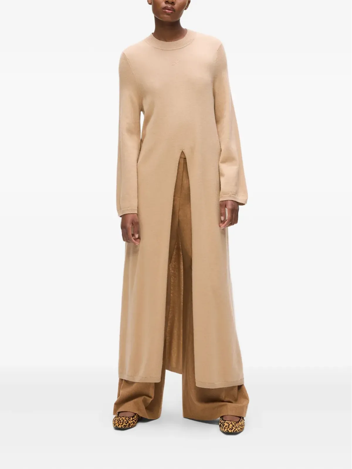 Karl Lagerfeld 前スリット入りニットトップ - 画像2