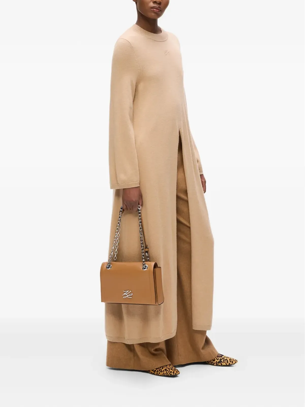 Karl Lagerfeld 前スリット入りニットトップ - 画像3