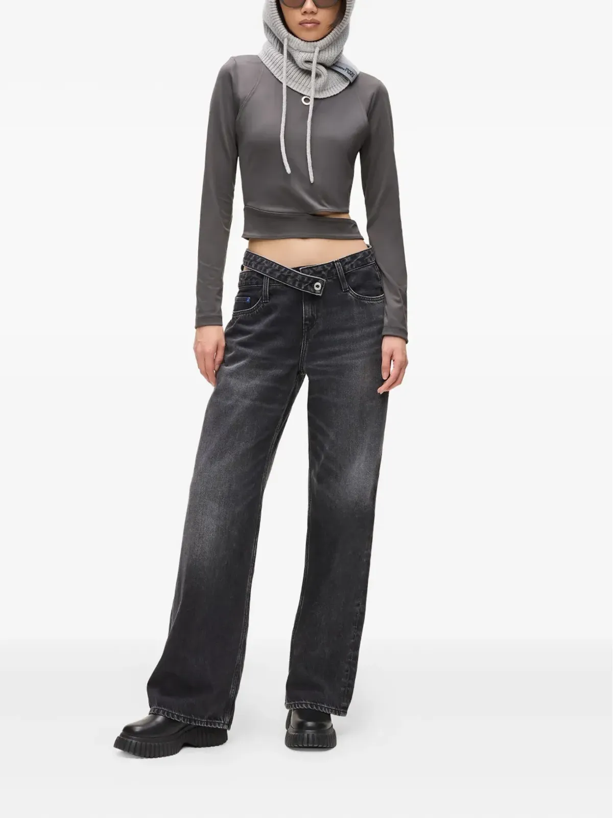 Karl Lagerfeld Jeans カットアウトウェスト リラックスジーンズ - 画像2