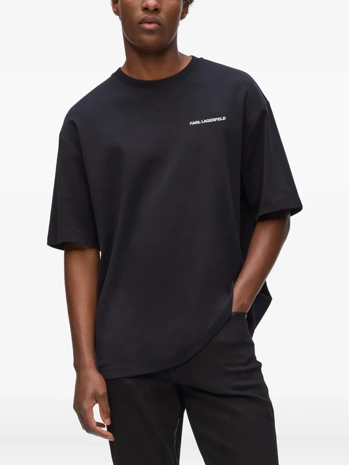Karl Lagerfeld カール・ラガーフェルド エクスクルーシブ Karl Told Meプリント コットンTシャツ - 画像3