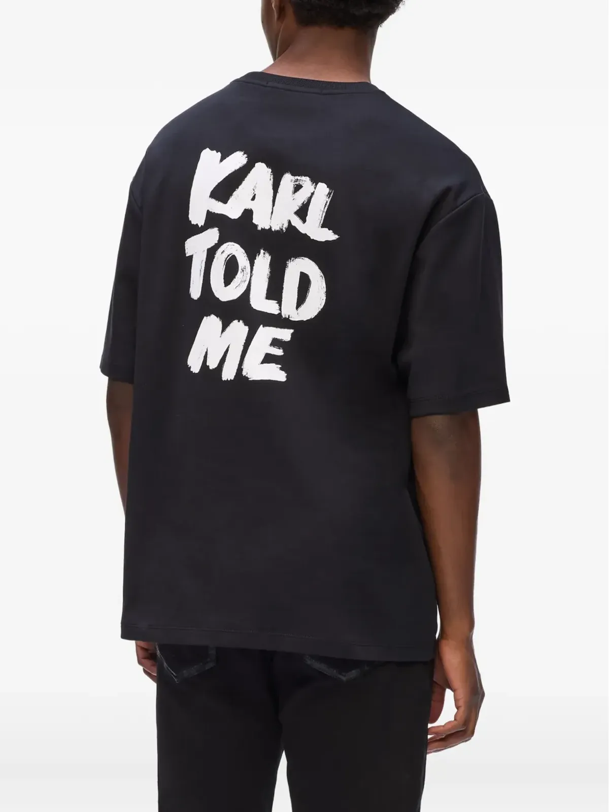Karl Lagerfeld カール・ラガーフェルド エクスクルーシブ Karl Told Meプリント コットンTシャツ - 画像4