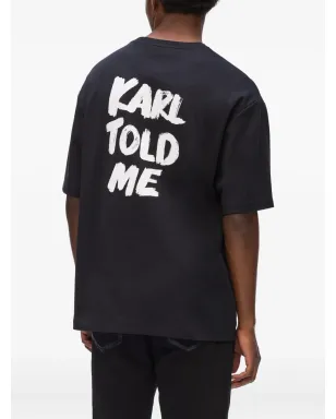 Karl Lagerfeld カール・ラガーフェルド エクスクルーシブ Karl Told Meプリント コットンTシャツ - サムネイル4