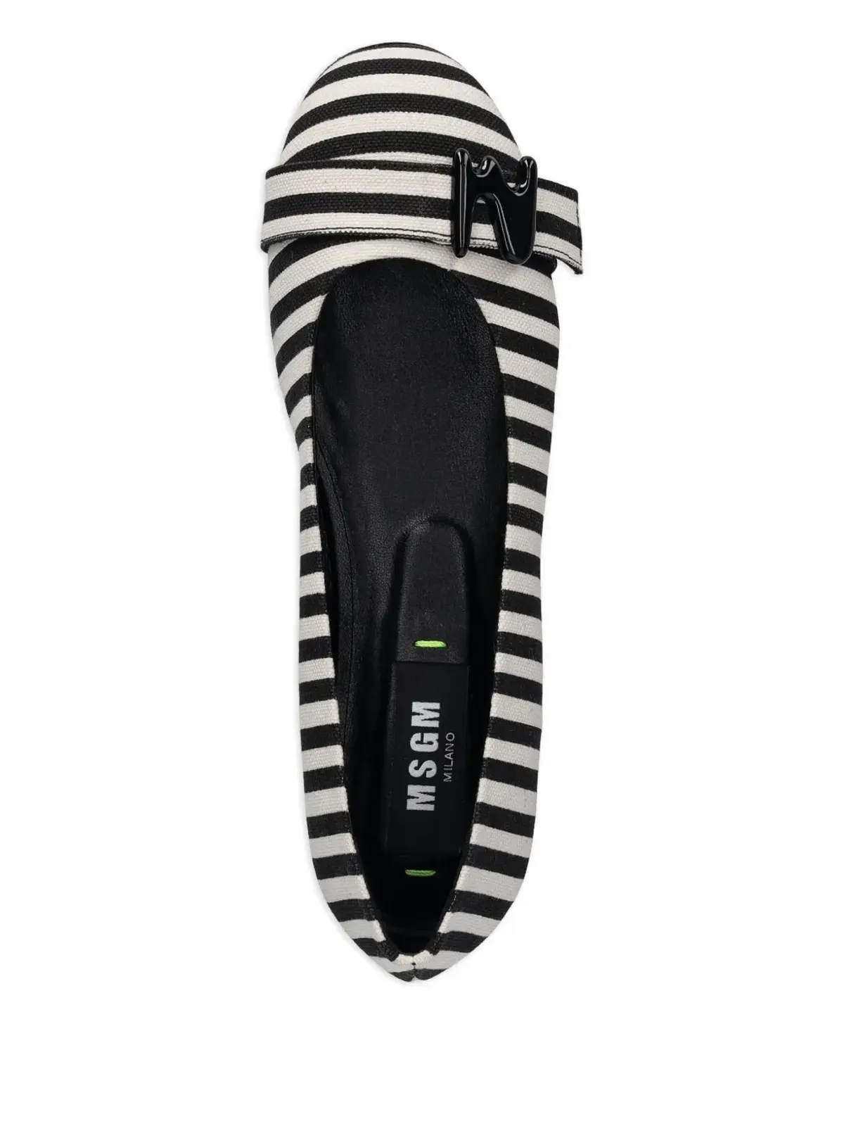MSGM ストライプ柄フラットシューズ - 画像3