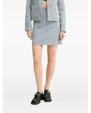 PS Paul Smith ハウンドトゥース柄 ベルト付きミニスカート - サムネイル1