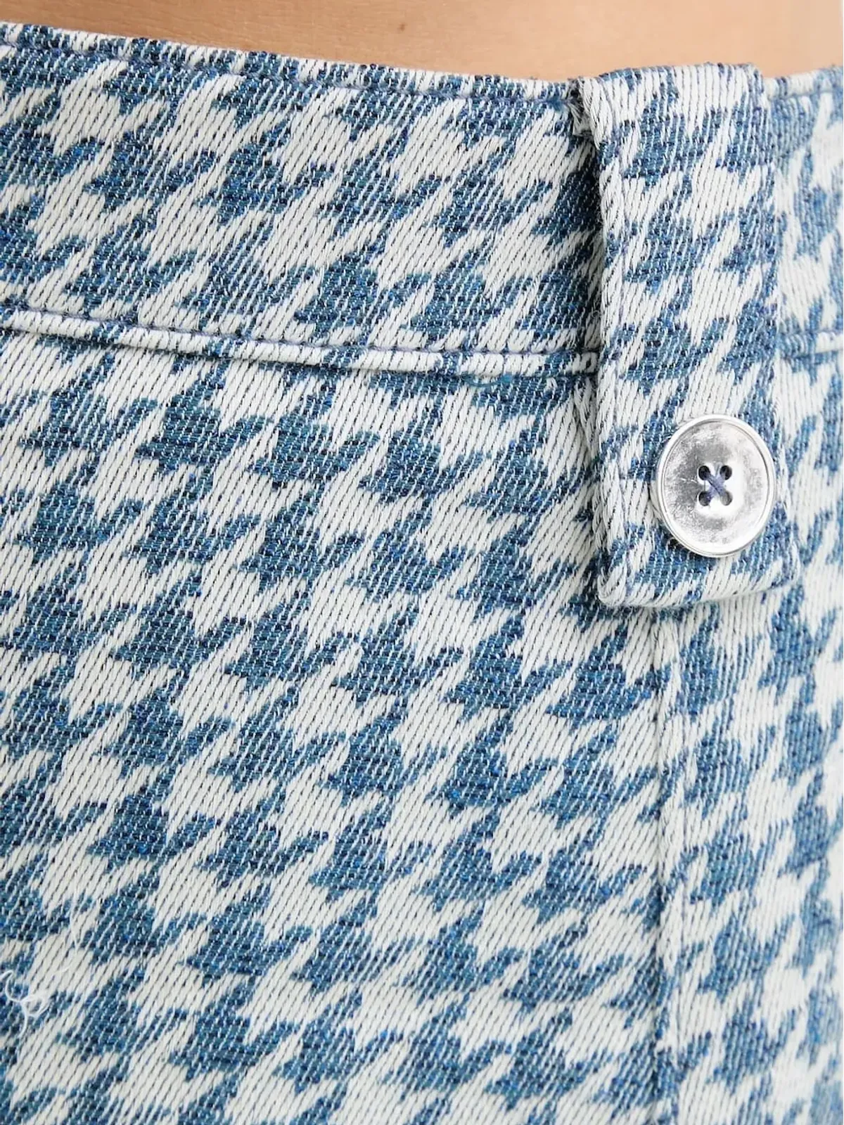 PS Paul Smith ハウンドトゥース柄 ベルト付きミニスカート - 画像3