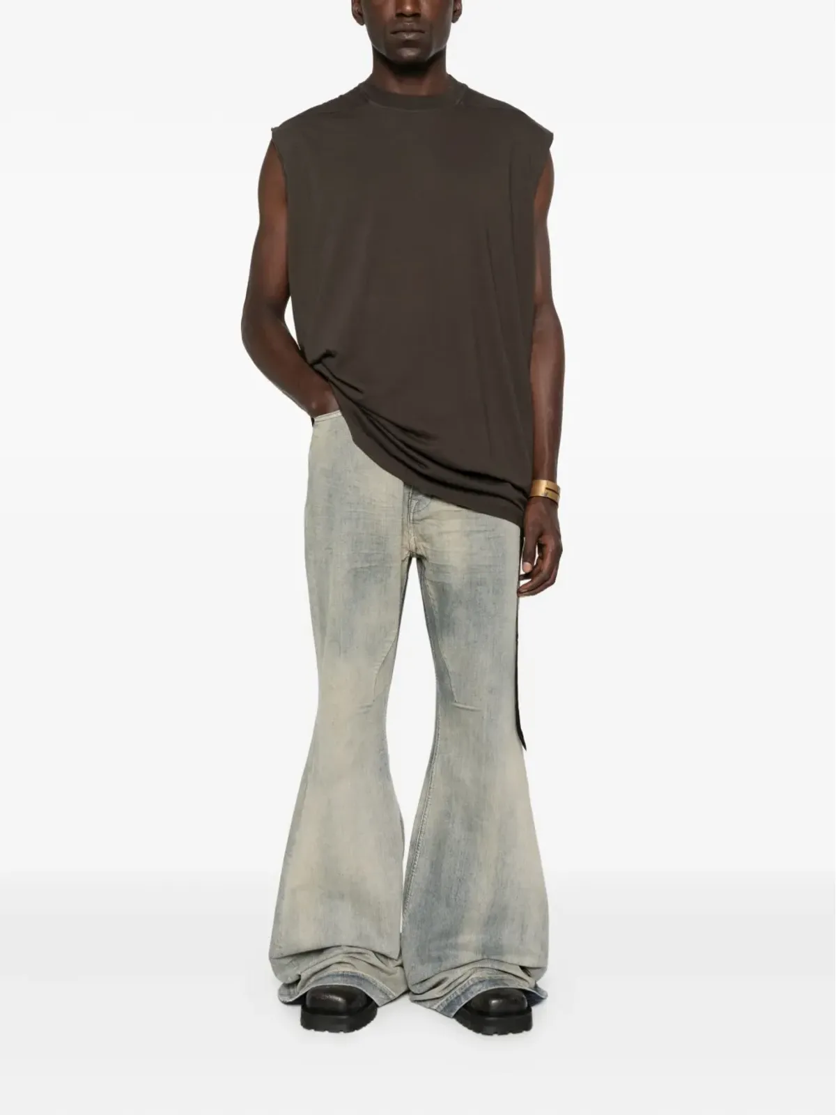 Rick Owens DRKSHDW ローエッジ ノースリーブ Tシャツ - 画像2
