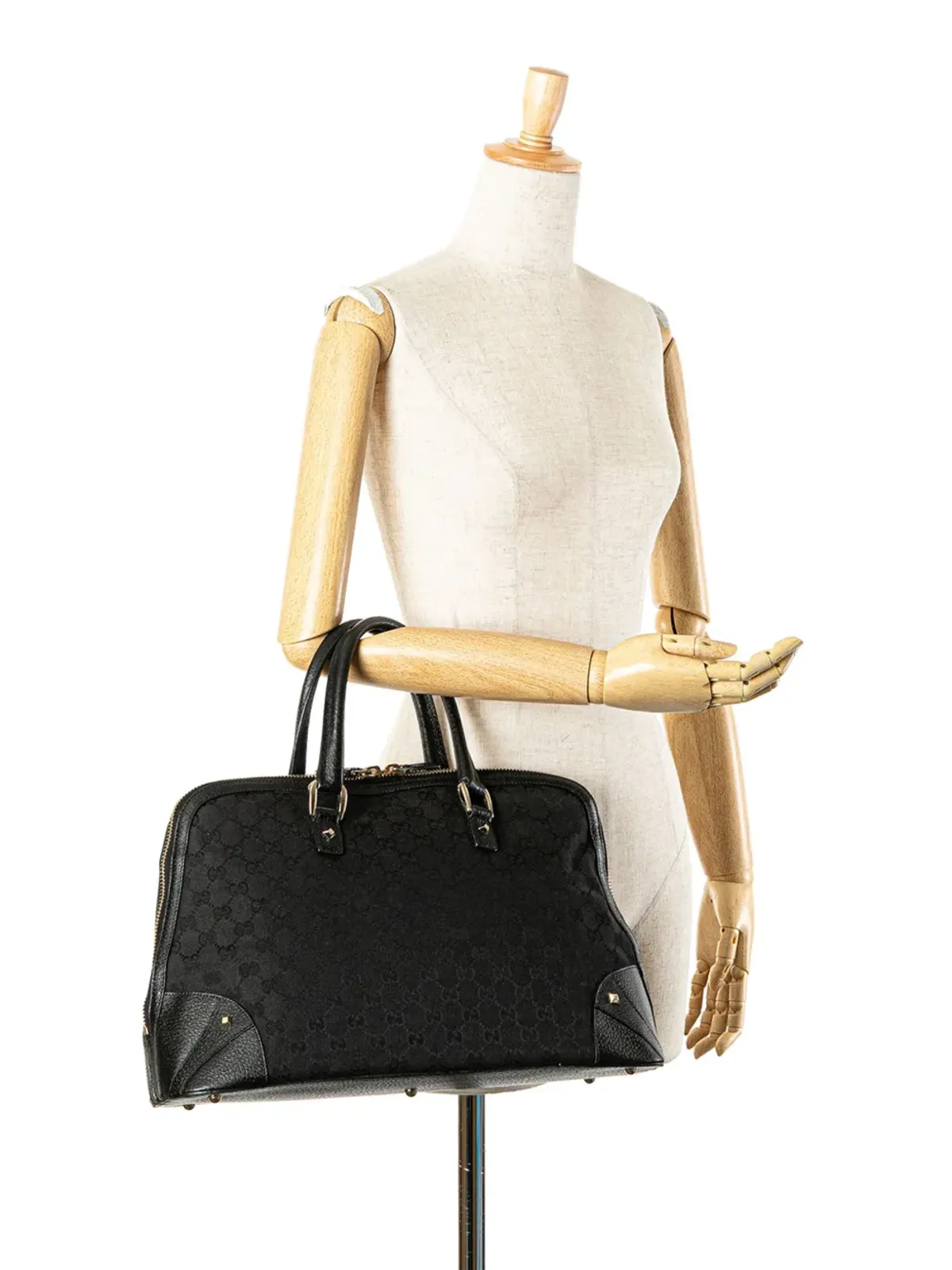 Gucci Pre-Owned GGキャンバス ドーム Nailhead ハンドバッグ - ブラック - 画像2