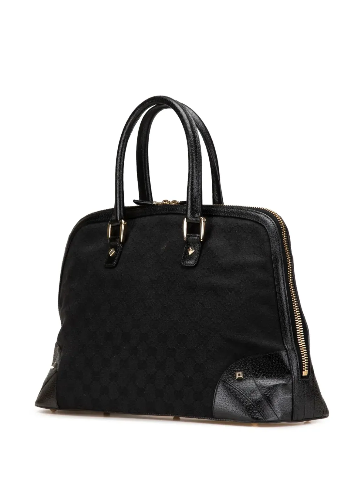 Gucci Pre-Owned GGキャンバス ドーム Nailhead ハンドバッグ - ブラック - 画像3