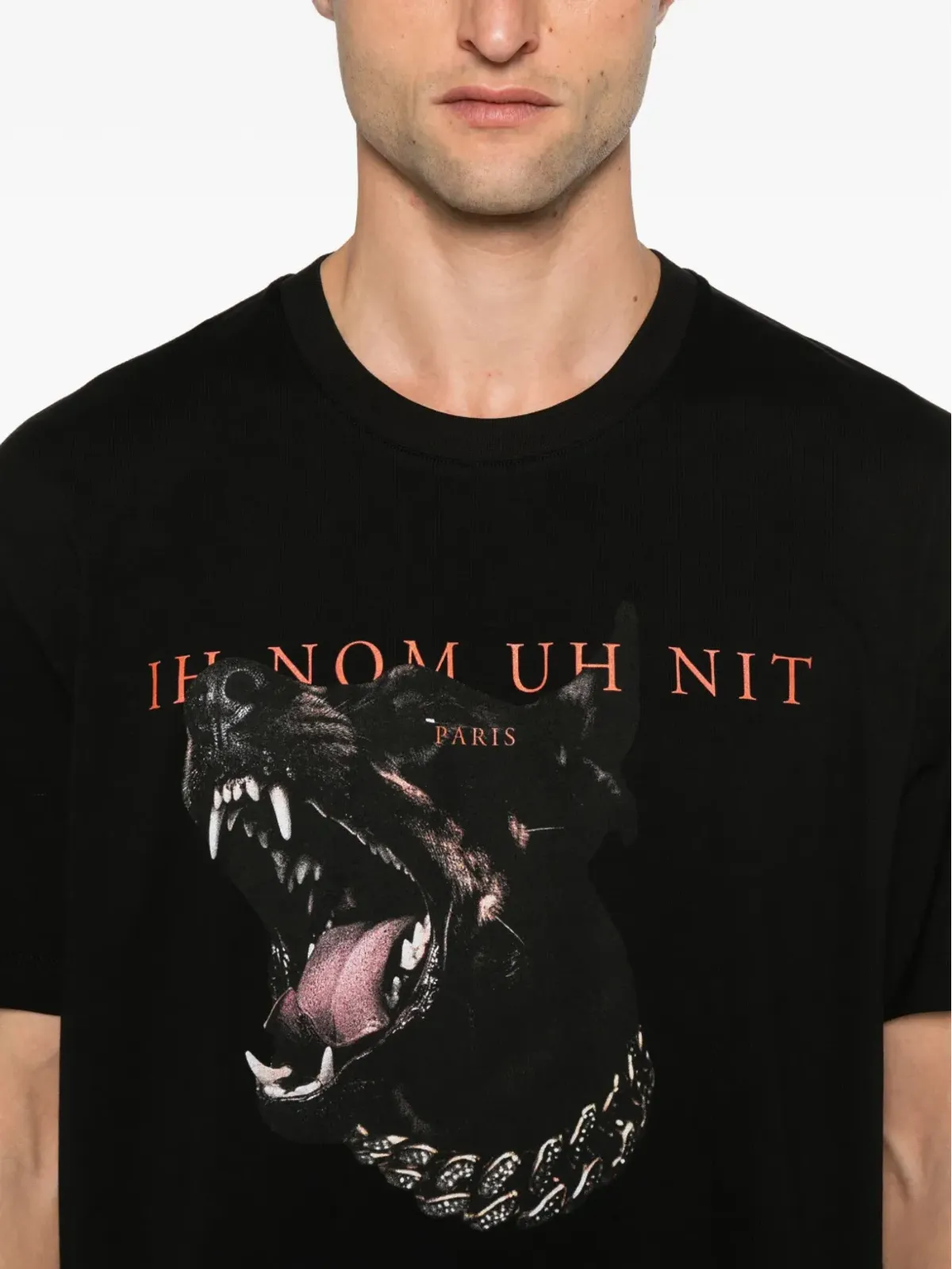 Ih Nom Uh Nit 犬プリント コットンTシャツ - ブラック - 画像4
