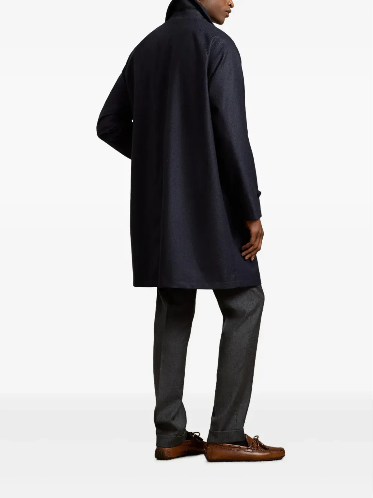 Ralph Lauren Purple Label 裏地付きコート ネイビー - 画像3