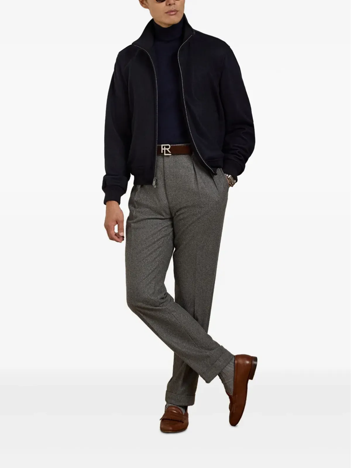 Ralph Lauren Purple Label ジップドボンバージャケット - 画像2