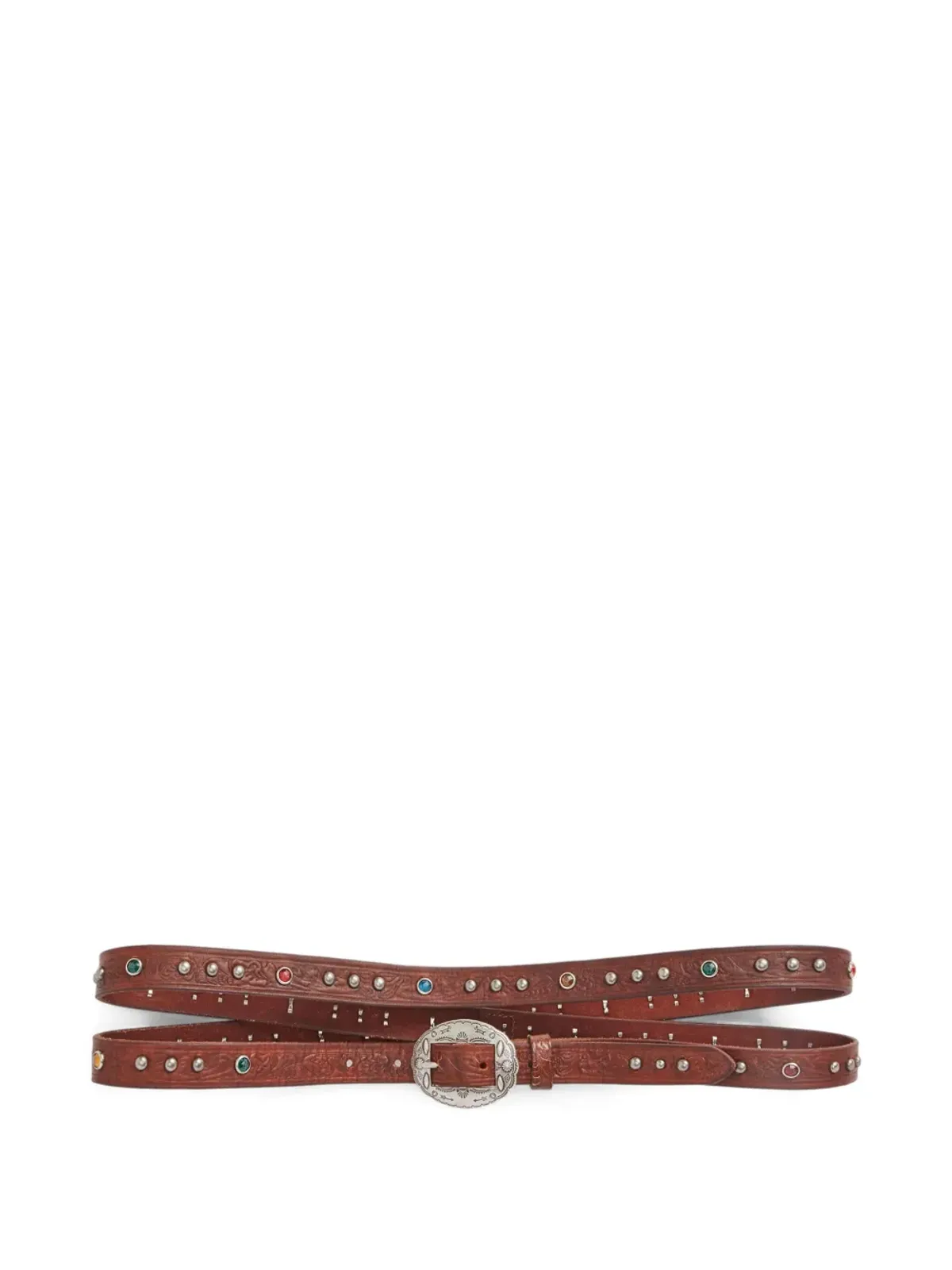 Ralph Lauren RRL ルナスタッド付きレザーベルト - 画像1