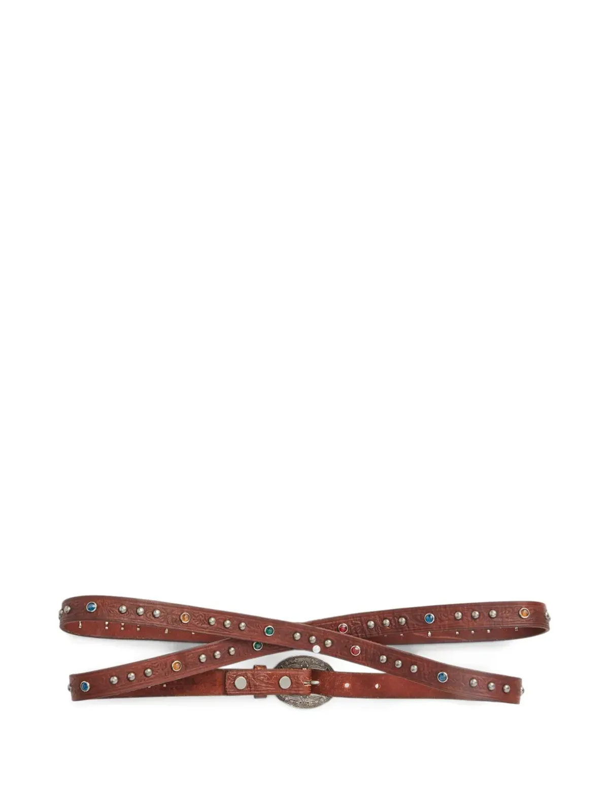 Ralph Lauren RRL ルナスタッド付きレザーベルト - 画像2
