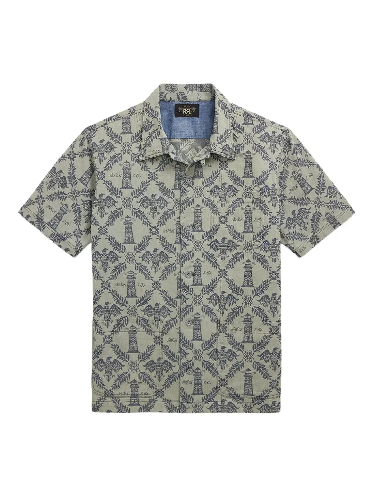 Ralph Lauren RRL ジャカードショートスリーブシャツ - 画像1