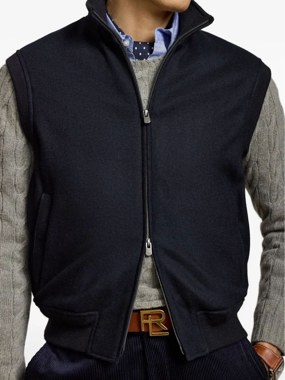 Ralph Lauren Purple Label ジップアップジレ - 画像5