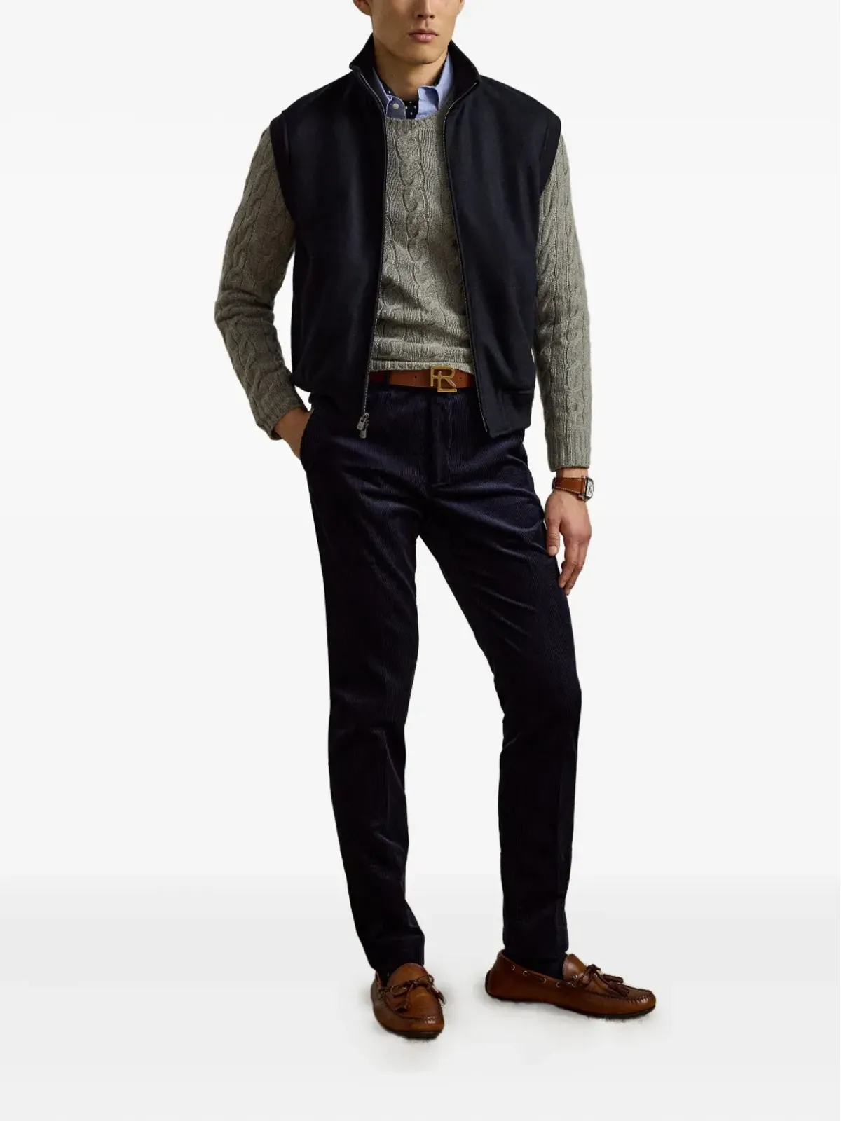 Ralph Lauren Purple Label ジップアップジレ - 画像2
