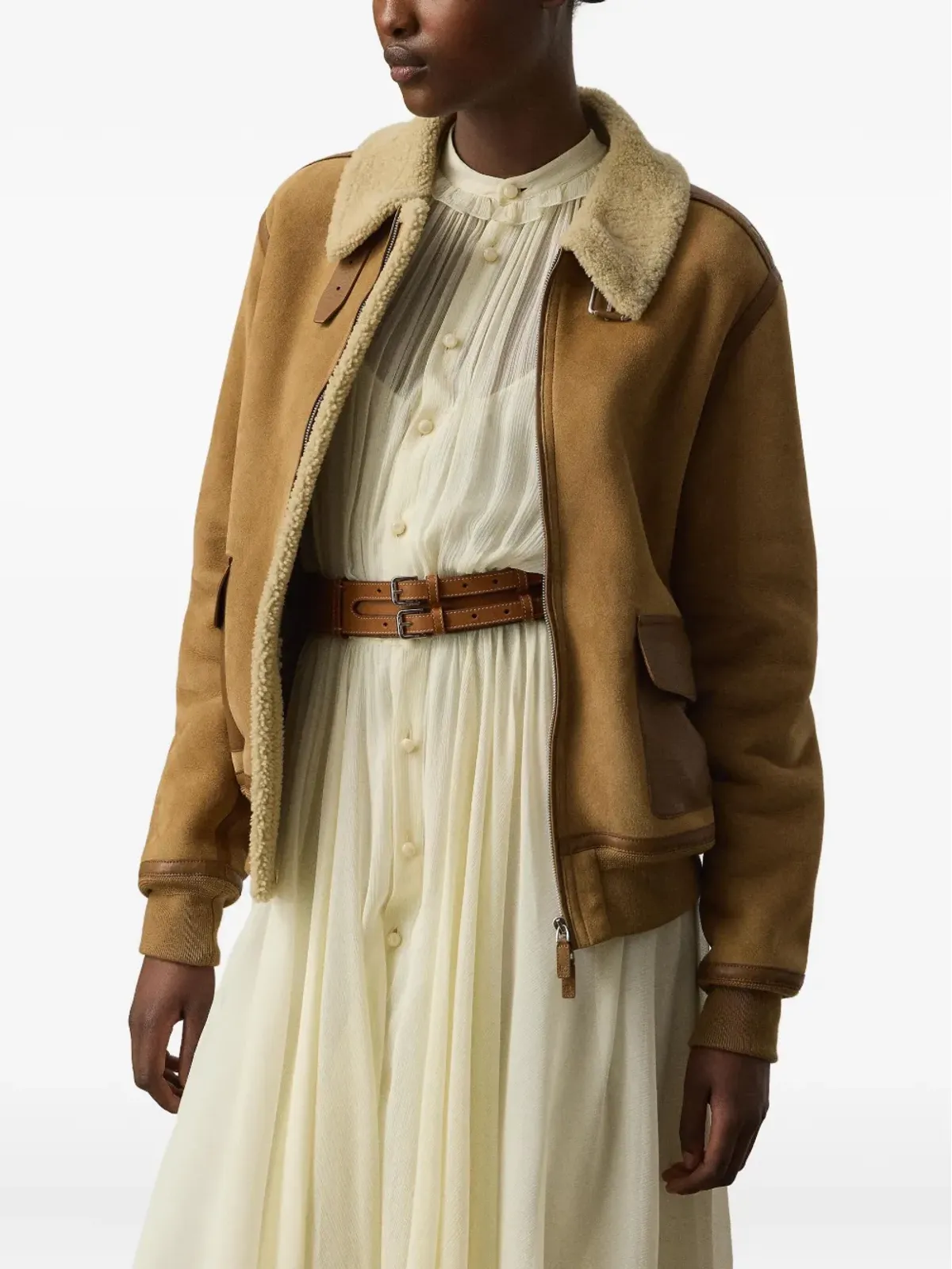 Ralph Lauren Collection シアーリングカラー ボンバー ジャケット - 画像3