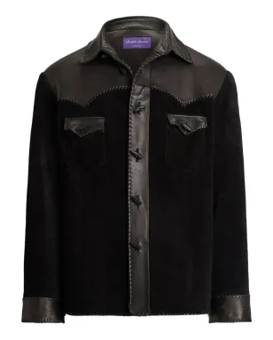Ralph Lauren Purple Label スエードシャツジャケット - サムネイル1