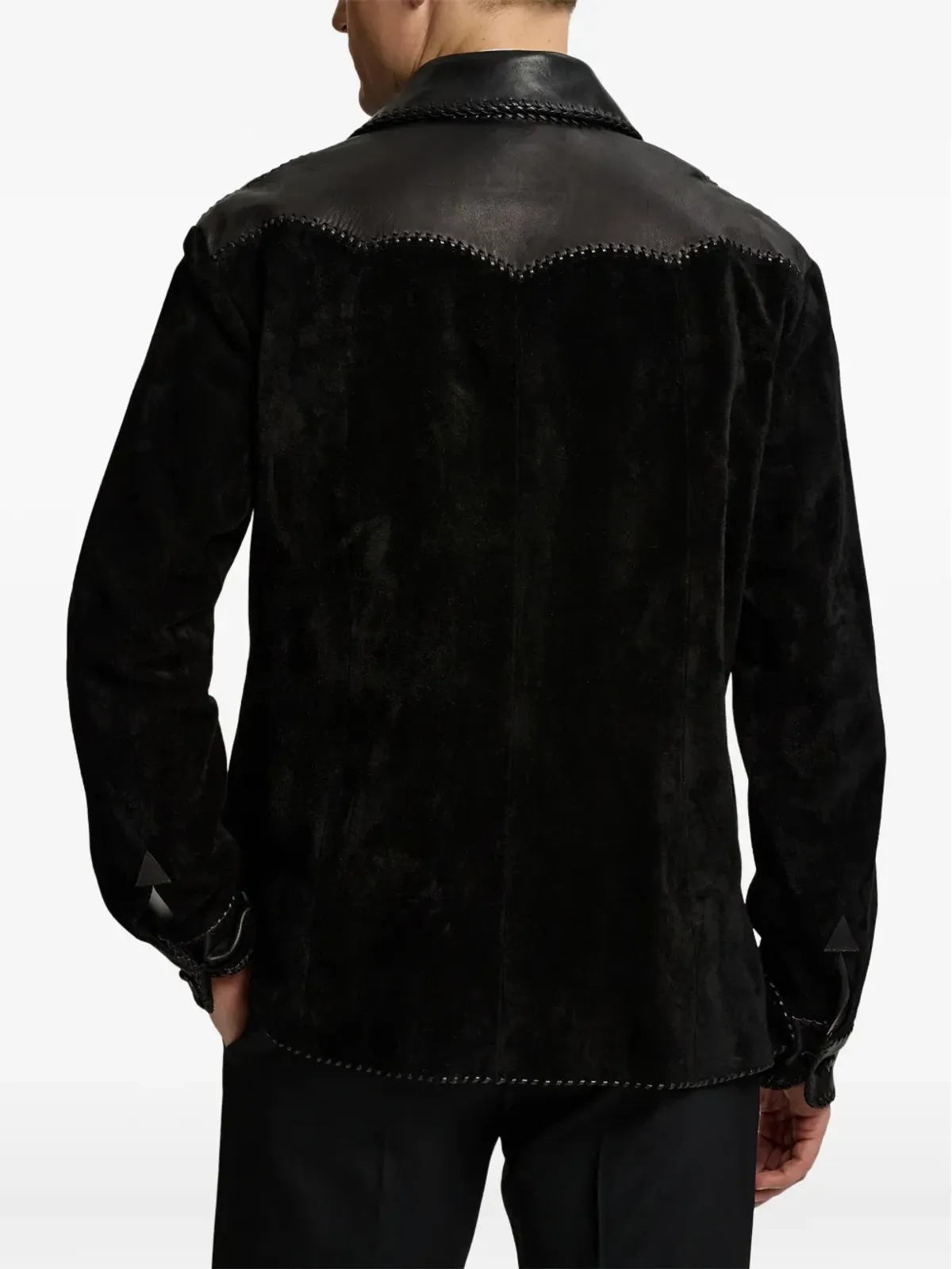 Ralph Lauren Purple Label スエードシャツジャケット - 画像5